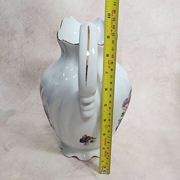 Formalities By Baum Bros. 10" Tall Anemone Collection Floral Pitcher Purple - Picture 2 of 13